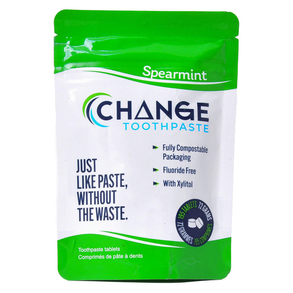 Change Toothpaste Spearmint Toothpaste Tablets 195 Tablets 72 Grams | Optimum Health Vitamins, Canada