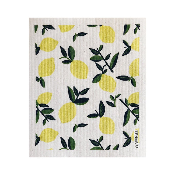 Ten & Co - Sponge Cloth 6.75 Inches by 8 Inches, Citrus Lemon | Optimum Health Vitamins, Canada