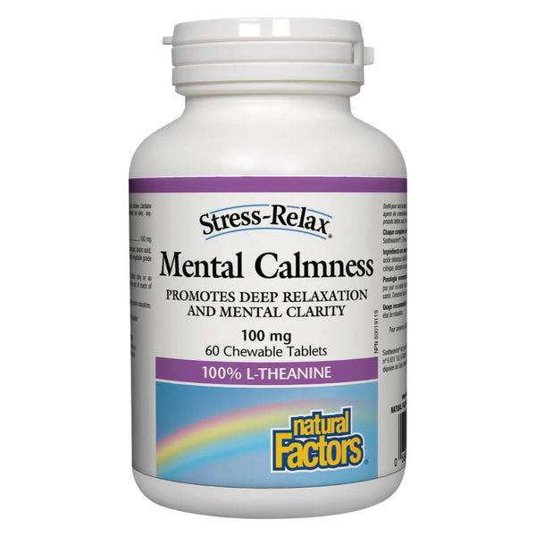 Bottle of Stress-Relax® Mental Calmness Tropical Fruit Flavour 60 Chewable Tablets