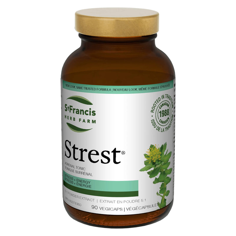 Bottle of St. Francis Herb Farm Strest Adrenal Tonic 90 Vegi-Caps