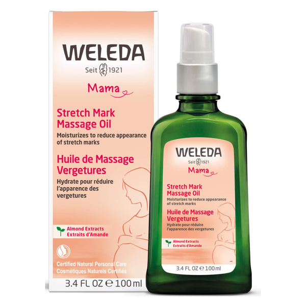Pump Bottle of Weleda Stretch Mark Massage Oil 3.4 Ounces