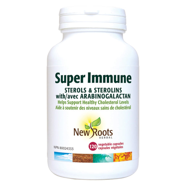 New Roots Super Immune Sterols & Sterolins with Arabinogalactan 120 Vegetable Capsules | Optimum Health Vitamins, Canada