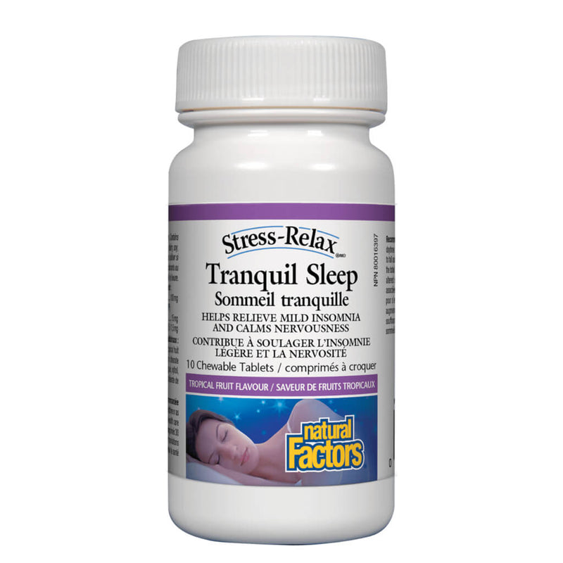 Stress-Relax® Tranquil Sleep Tropical Fruit Flavour 10 Chewable Tablets