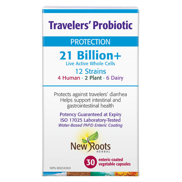 Box of Travelers' Probiotic Protection 21 Billion + 30 Enteric-Coated Vegetable Capsules