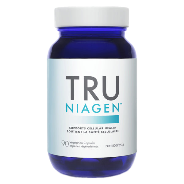 Bottle of Tru Niagen 90 Vegetarian Capsules