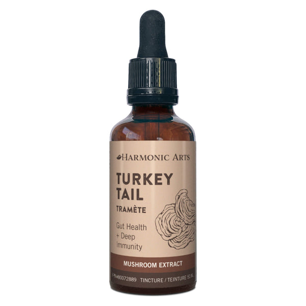 Harmonic Arts - Turkey Tail Gut Health + Deep Immunity Mushroom Extract Tincture 50 Milliliters | Optimum Health Vitamins, Canada