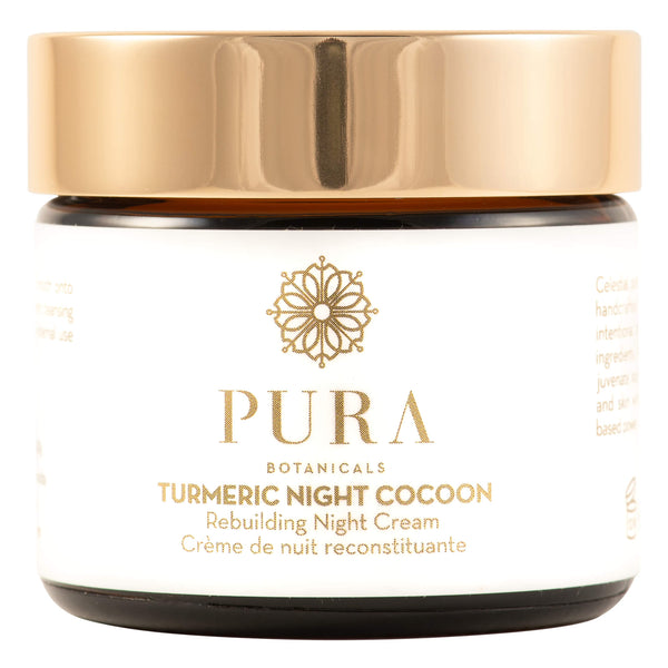 Jar of Pura Botanicals Turmeric Night Cocoon Night Cream 2 Ounces