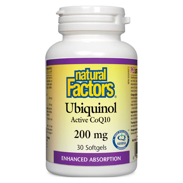 Bottle of Ubiquinol Active CoQ10 200 mg 30 Softgels