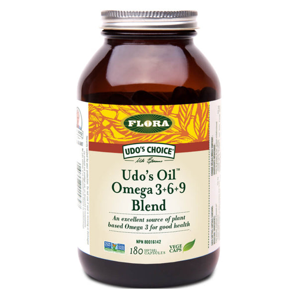 Bottle of Udo’s Oil™ 3·6·9 Blend 180 Capsules