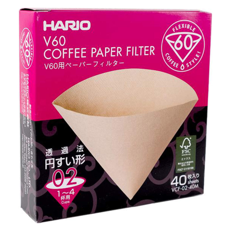 Hario - V60-02 Brown Paper Filters | Kolya Naturals, Canada