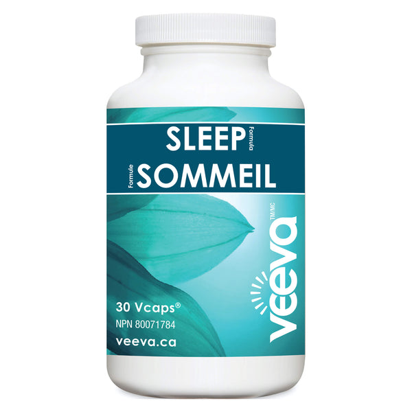 Bottle of Veeva Sleep Formula 30 V-Capsules | Optimum Health Vitamins, Canada