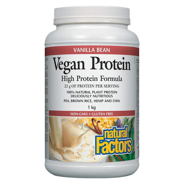 Container of Vanilla Bean Vegan Protein 1 Kilogram