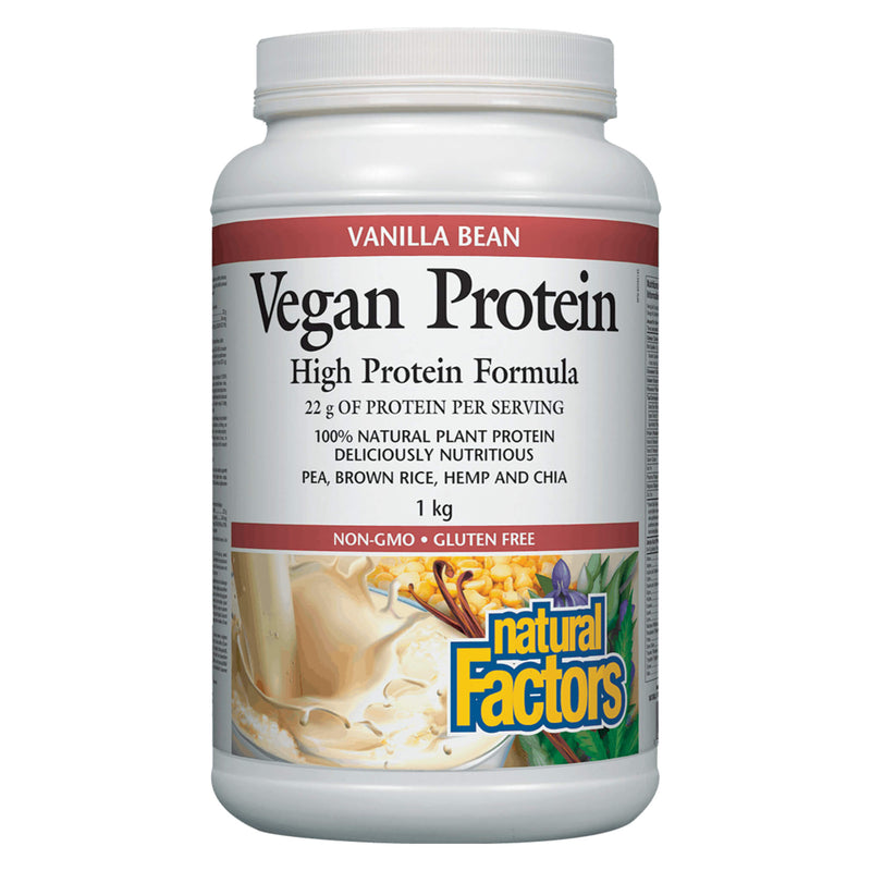 Container of Vanilla Bean Vegan Protein 1 Kilogram