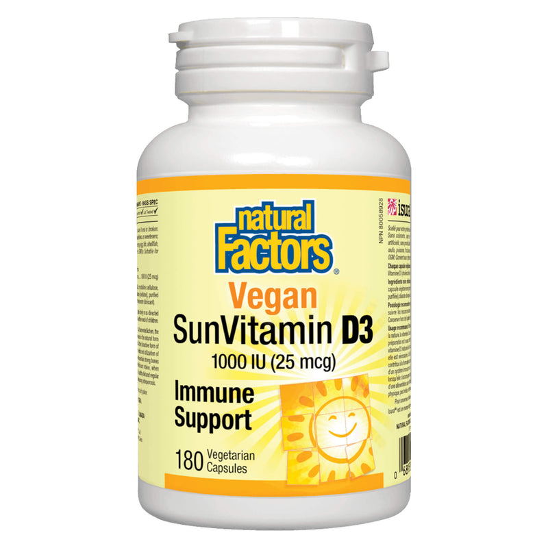 Natural Factors - Vegan SunVitamin D3 1000 IU | Optimum Health Vitamins, Canada