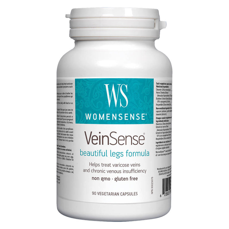 Bottle of WomenSense VeinSense 90 Vegetarian Capsules