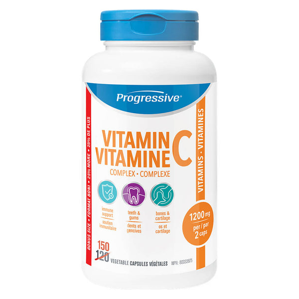 Bottle of Vitamin C Complex 150 Vegetable Capsules Bonus Size