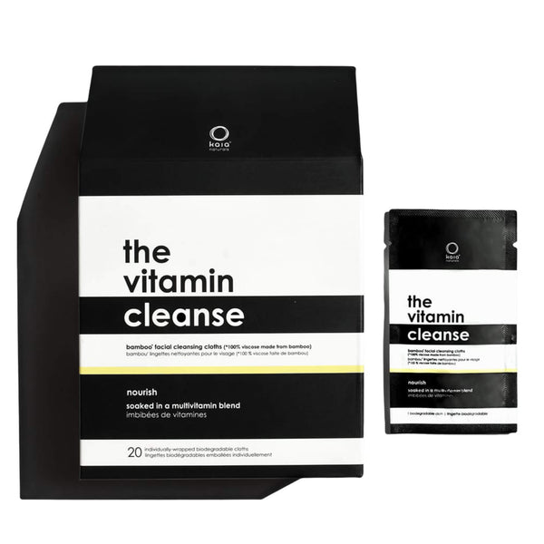 Kaia Naturals The Vitamin Cleanse Bamboo Facial Cleansing 20 Cloths | Optimum Health Vitamins, Canada