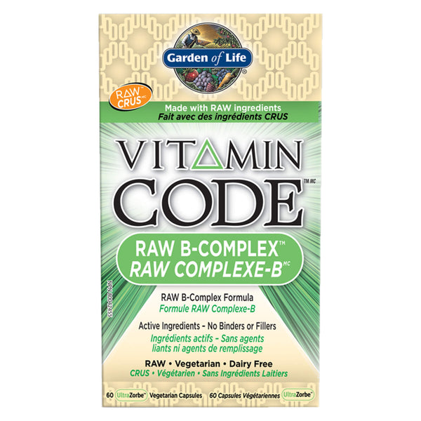 Box of Garden of Life Vitamin code Raw B-Complex 60 Vegetarian Capsules