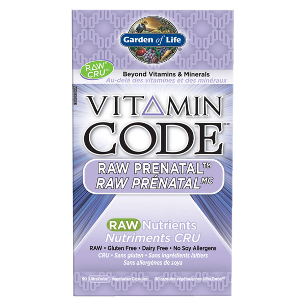 Box of Garden of Life Vitamin Code Raw Prenatal 90 Vegetarian Capsules