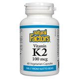 Bottle of Vitamin K2 100 mcg 60 Vegetarian Capsules