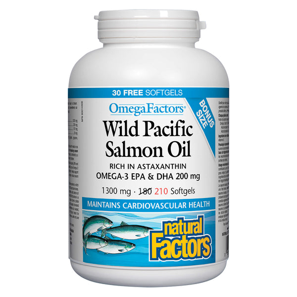 OmegaFactors Wild Pacific Salmon Oil 1000 mg (Bonus)