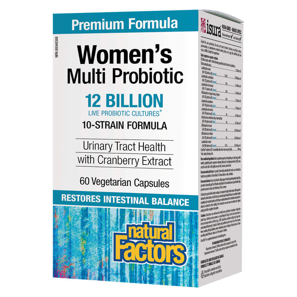 NaturalFactors Women'sMultiProbiotic 10-StrainFormula 60VegetarinaCapsules
