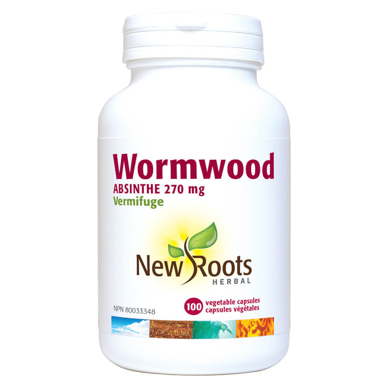 Bottle of Wormwood 270 mg 100 Vegetable Capsules