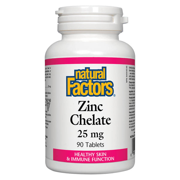 Bottle of Zinc Chelate 25 mg 90 Tablets