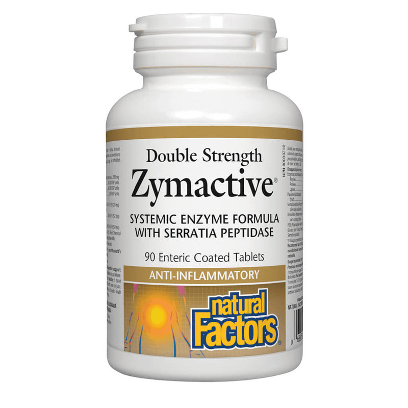 Bottle of Zymactive Double Strength 90 Enteric-Coated Tablets
