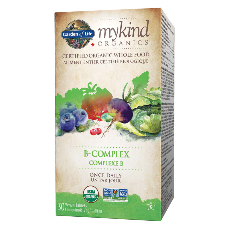 Box of Garden of Life mykind Organic B-Complex 30 Vegan Tablets