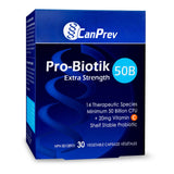 Bottle of CanPrev Pro-Biotik™ 50B- Extra Strength 30 Vegetable Capsules