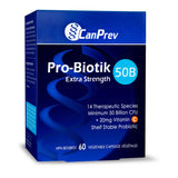 Bottle of CanPrev Pro-Biotik™ 50B- Extra Strength 60 Vegetable Capsules