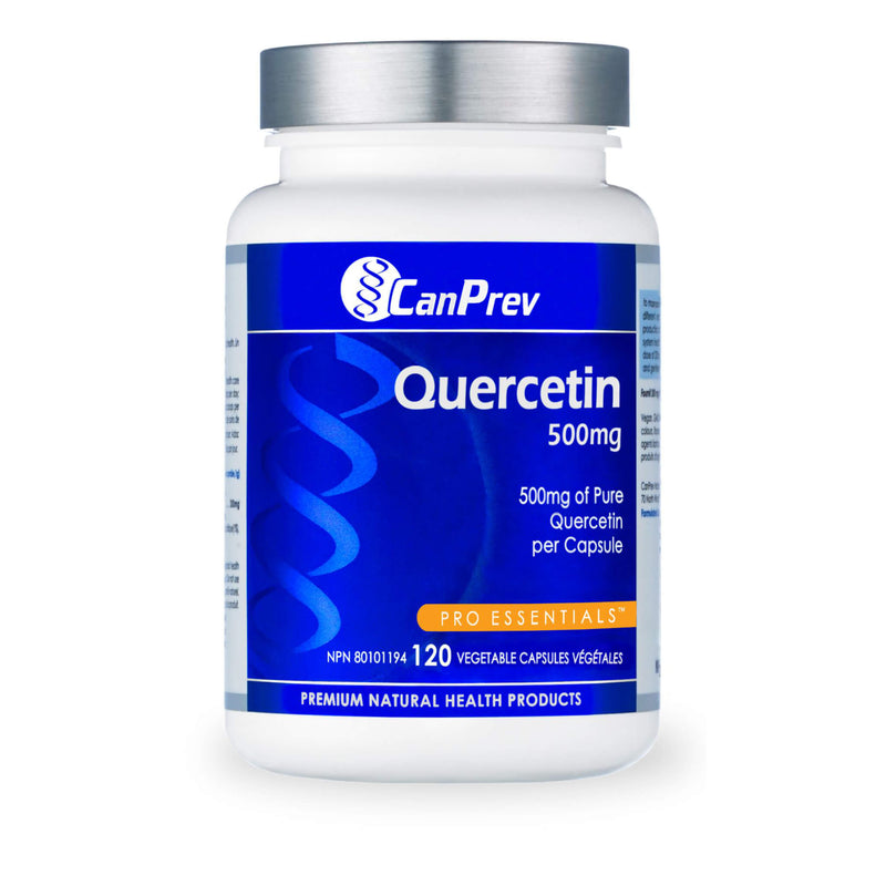 Bottle of CanPrev Quercetin 500 mg 120 Vegetable Capsules